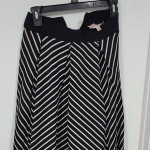 Philosophy Diagonal Striped Black and White Skirt